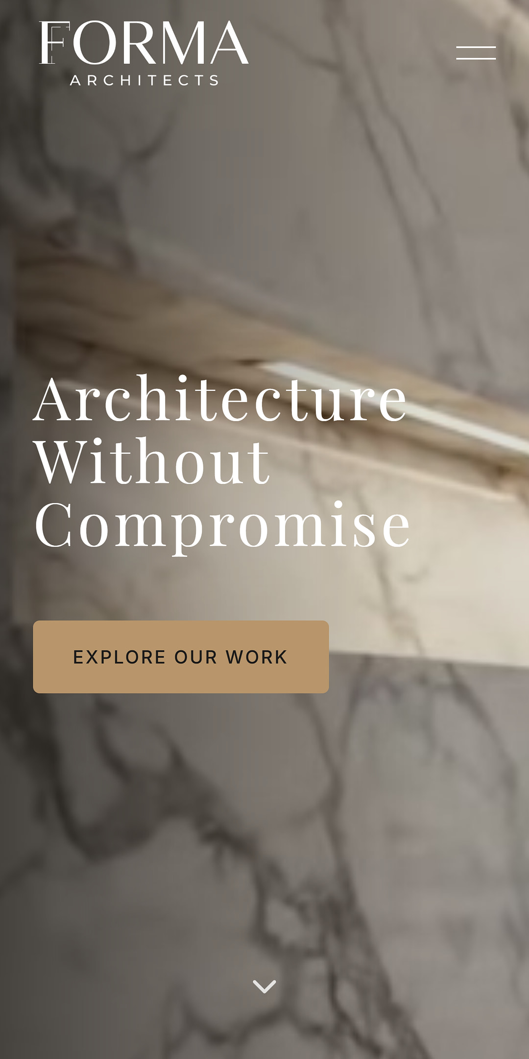 FORMA Architects mobile homepage